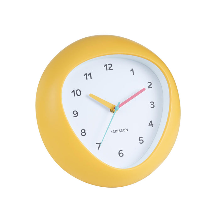 Karlsson Wandklok Funky Vibes - Heldergeel - 4.4x25.5x25.5cm