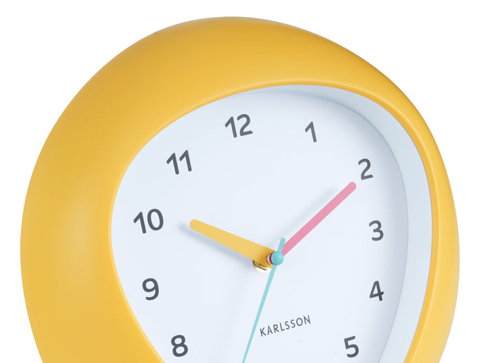 Karlsson Wandklok Funky Vibes - Heldergeel - 4.4x25.5x25.5cm