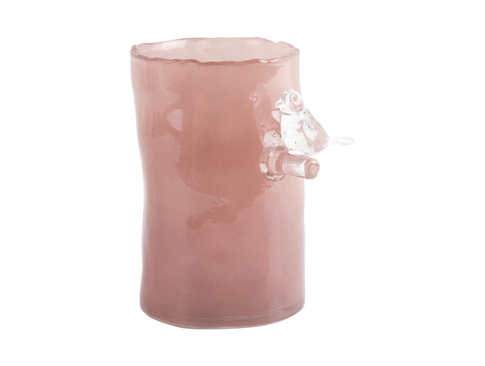 present time - Vase Bird On Branch Small