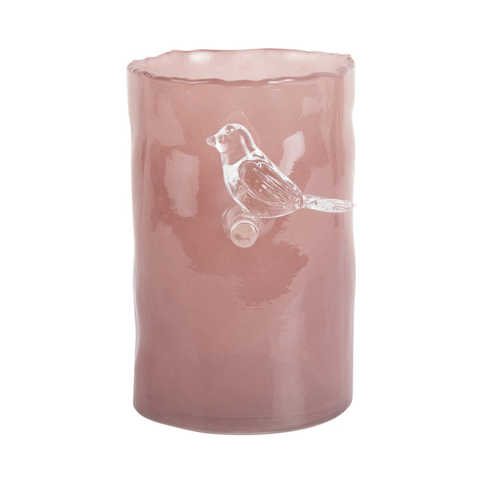 present time - Vase Bird On Branch Small