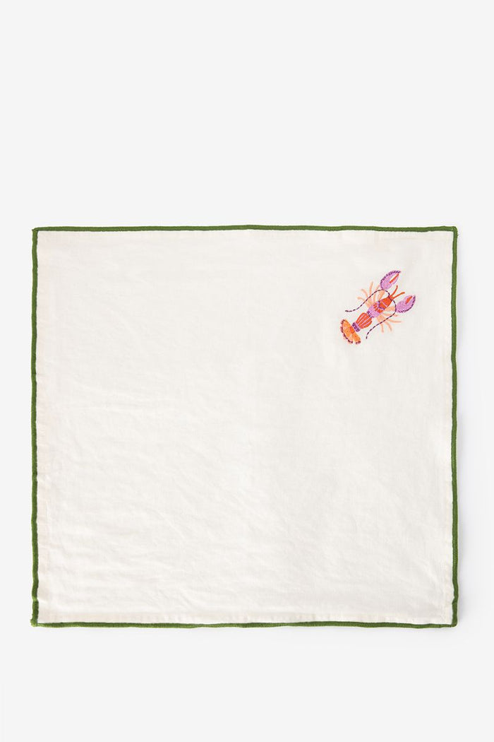 Sissy-Boy Set van 2 multicolour servetten met kreeft-2st.