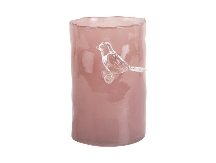 present time - Vase Bird On Branch Small