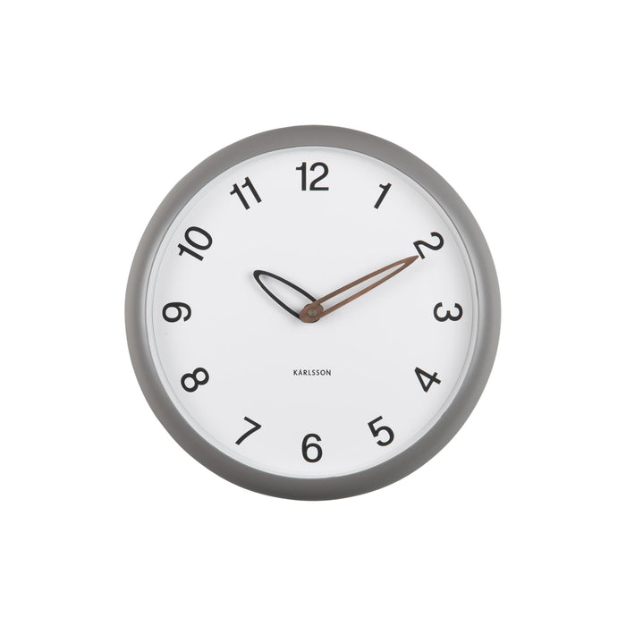 Karlsson Wandklok Bella - Donkergrijs - 4.2x30x30cm