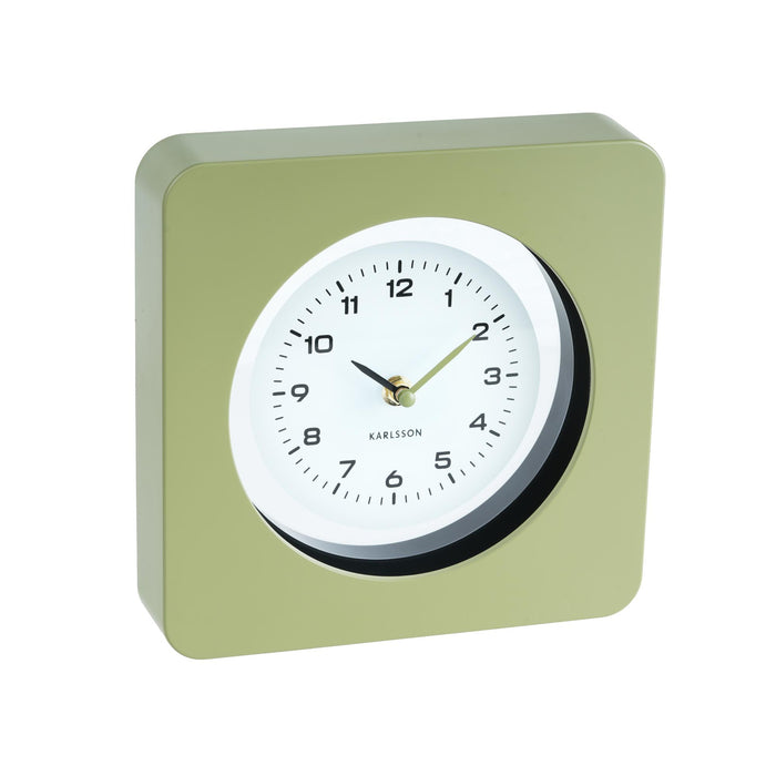 Karlsson Wandklok New Vintage - Legergroen - 4.4x22x22cm
