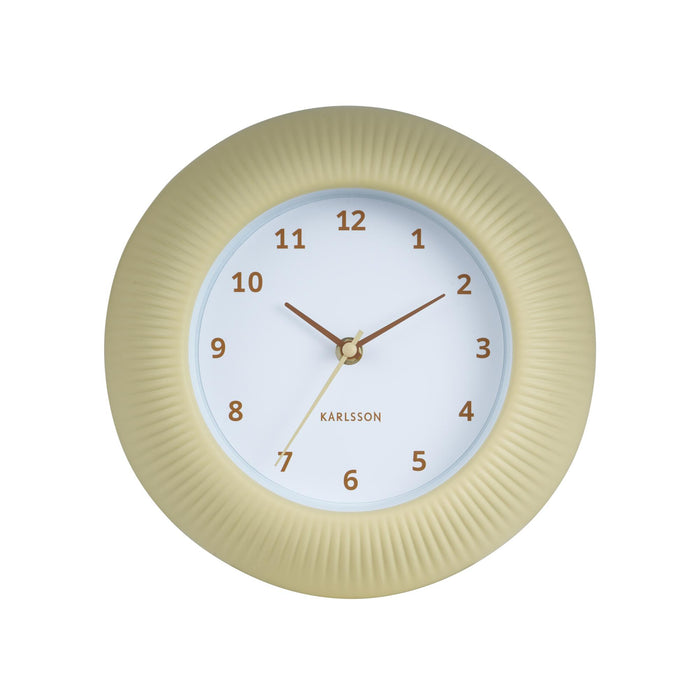 Karlsson Wandklok Tender Rib - Zachtgeel - Ø25cm