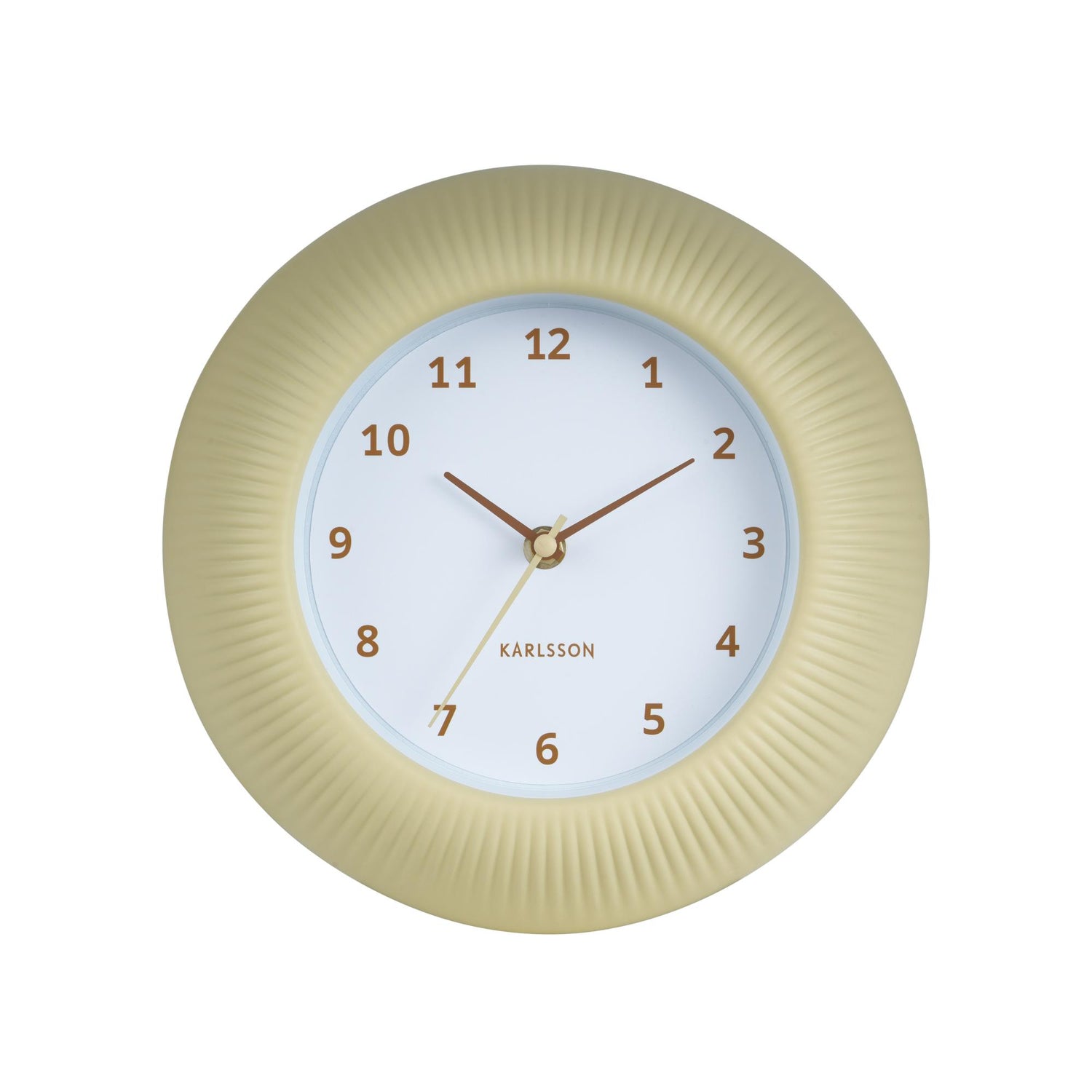 Karlsson Wandklok Tender Rib - Zachtgeel - Ø25cm
