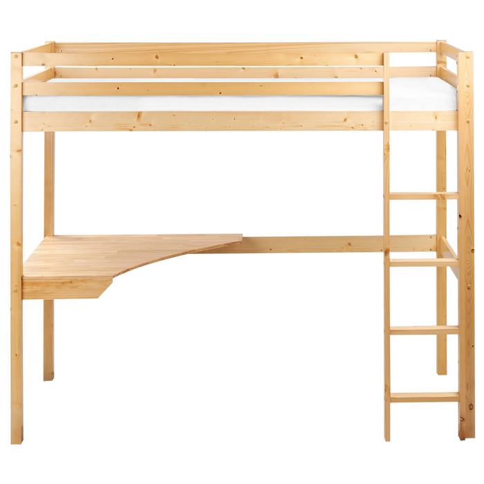 Beliani - LOURY - Kinderbed - Lichtbruin - 90 x 200 cm - Dennenhout