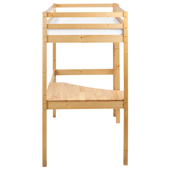 Beliani - LOURY - Kinderbed - Lichtbruin - 90 x 200 cm - Dennenhout