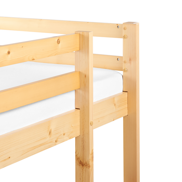 Beliani - LOURY - Kinderbed - Lichtbruin - 90 x 200 cm - Dennenhout