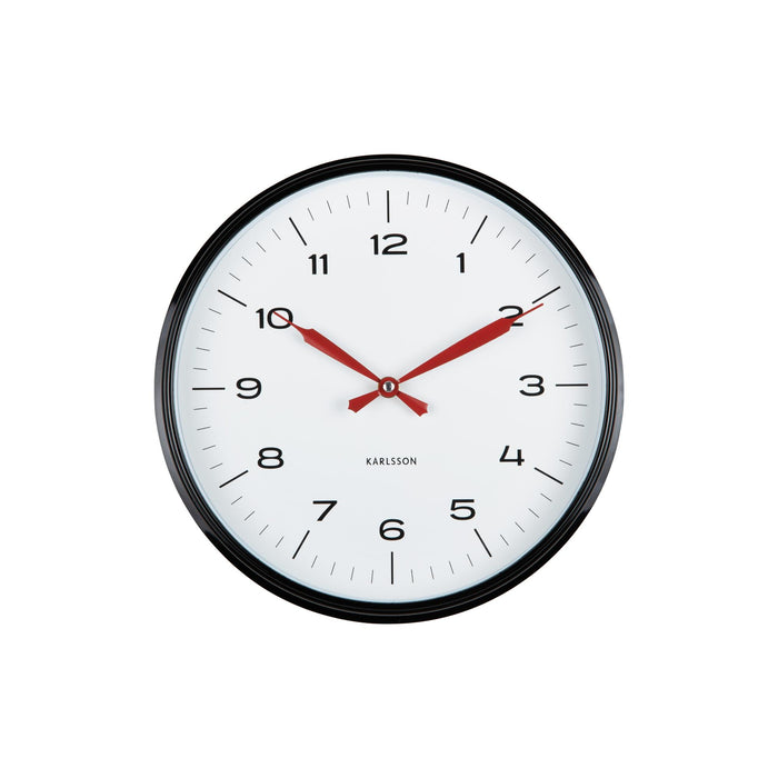 Karlsson Wandklok Modern Factory - Mat zwart - Ø30cm