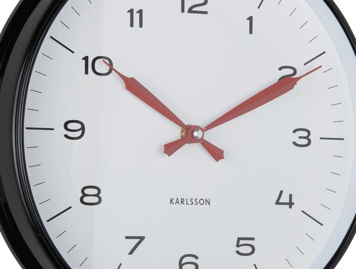 Karlsson Wandklok Modern Factory - Mat zwart - Ø30cm
