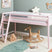 Beliani - ASCOUX - Kinderbed - Roze - 90 x 200 cm - Dennenhout