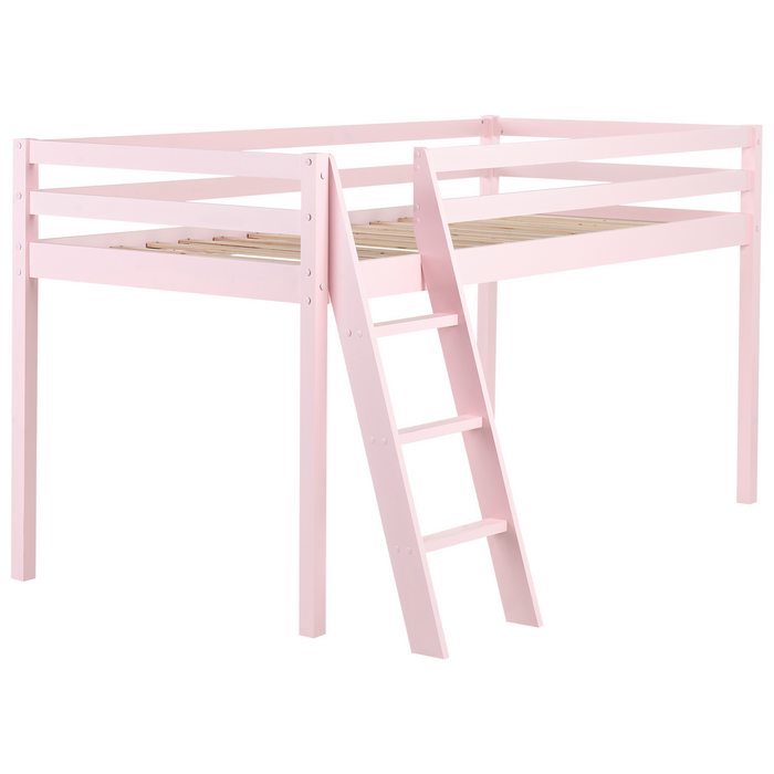 Beliani - ASCOUX - Kinderbed - Roze - 90 x 200 cm - Dennenhout