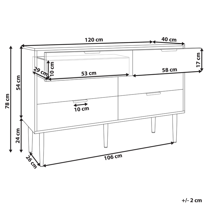 Beliani - SOHO - Commode - Wit - MDF