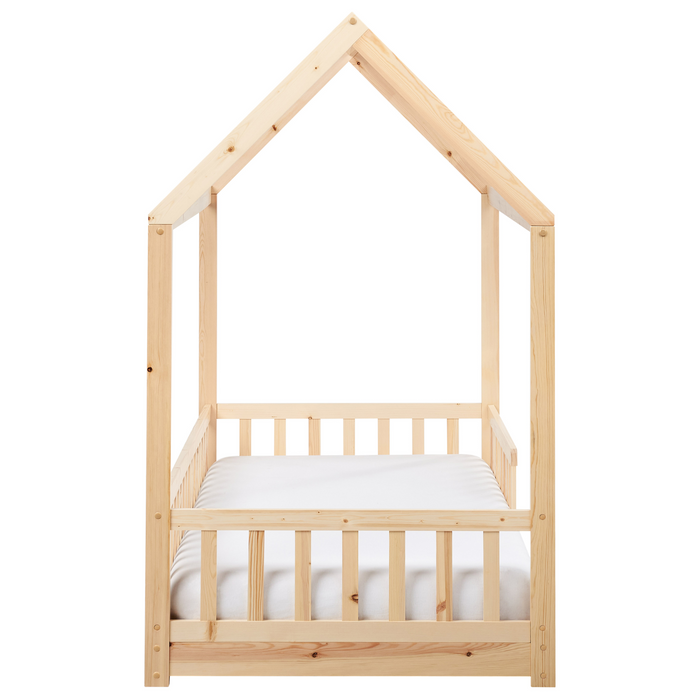 Beliani - COSSAYE - Kinderbed - Lichtbruin - 90 x 200 cm - Grenenhout