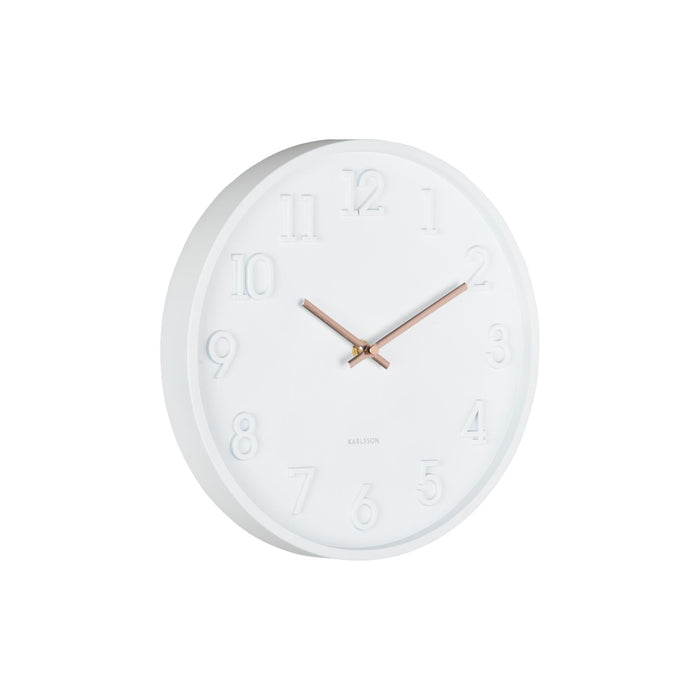 Karlsson Wandklok Calma - Mat wit - 3.8x30x30cm