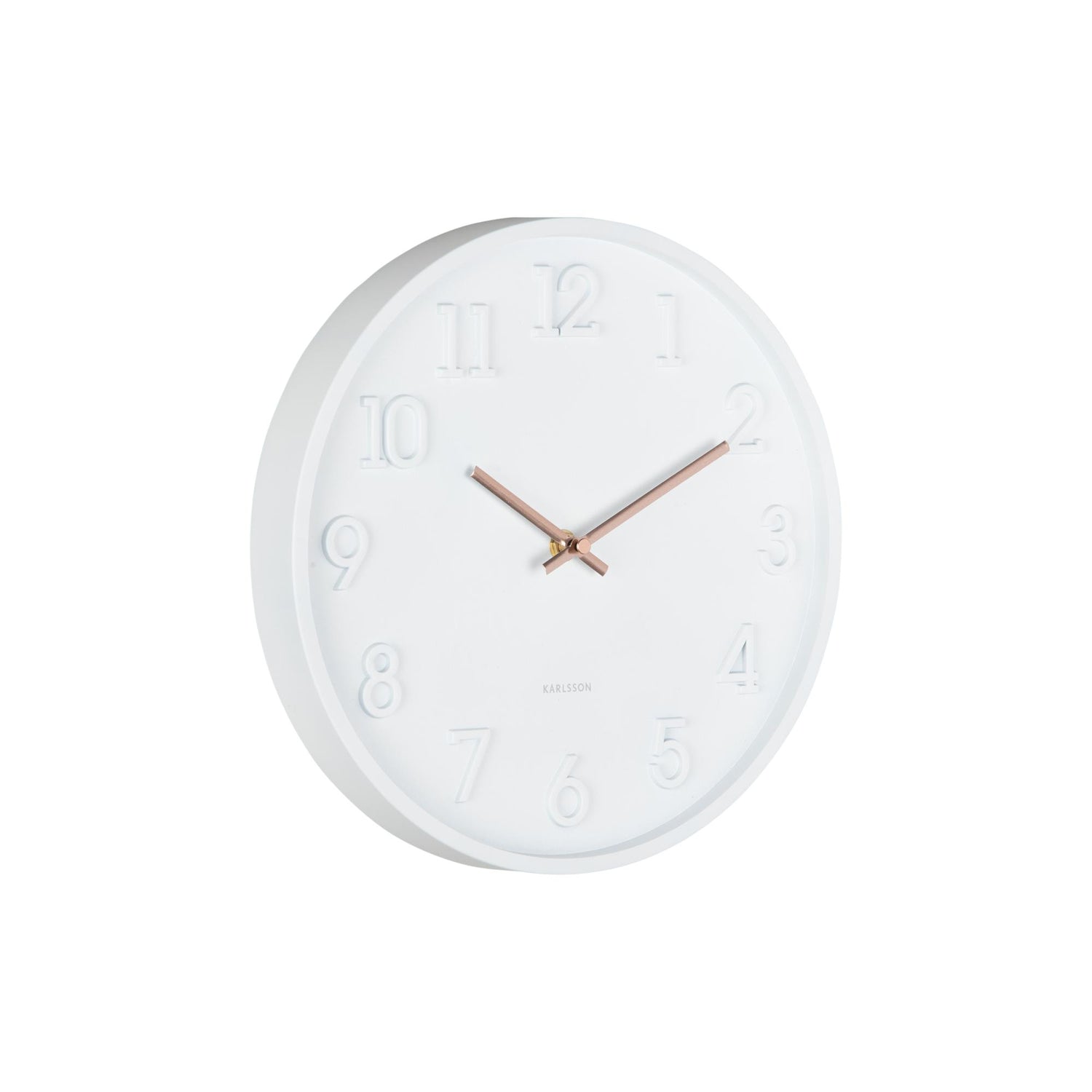 Karlsson Wandklok Calma - Mat wit - 3.8x30x30cm