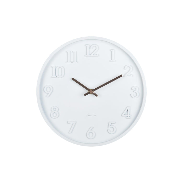 Karlsson Wandklok Calma - Mat wit - 3.8x30x30cm