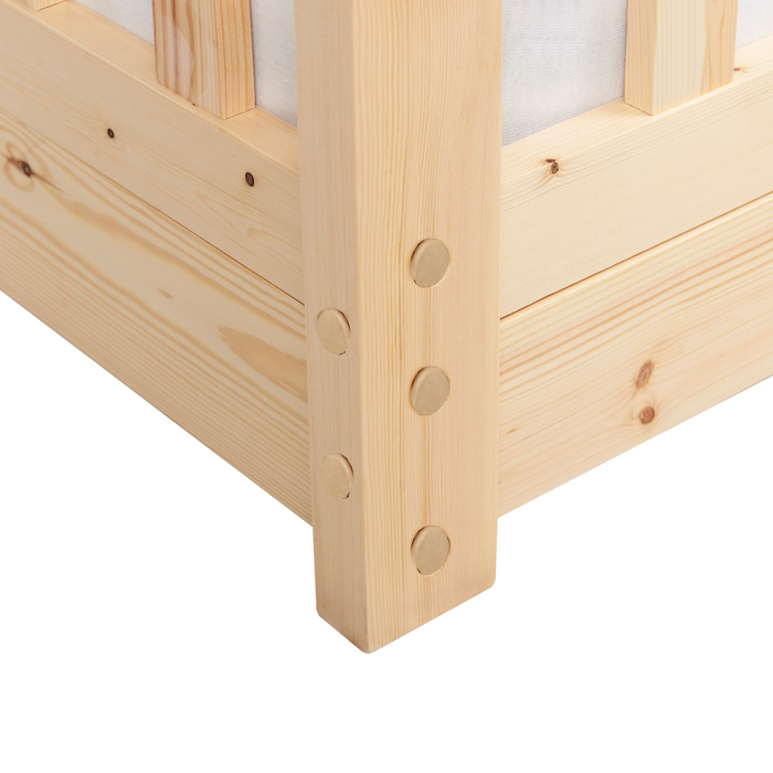 Beliani - COSSAYE - Kinderbed - Lichtbruin - 90 x 200 cm - Grenenhout