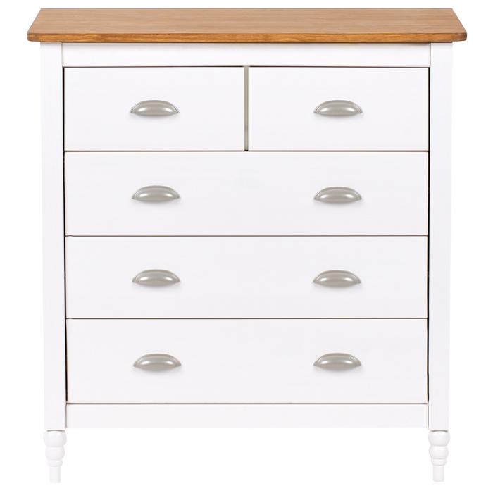 Beliani - SHILLINGTON - Ladekast - Wit|Lichthout - Dennenhout