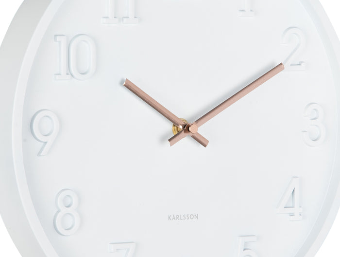 Karlsson Wandklok Calma - Mat wit - 3.8x30x30cm