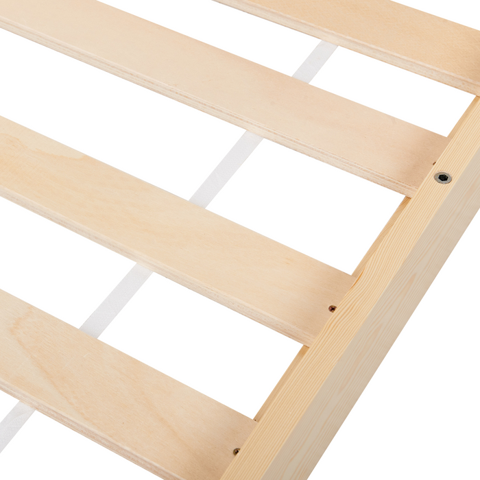 Beliani - COSSAYE - Kinderbed - Lichtbruin - 90 x 200 cm - Grenenhout