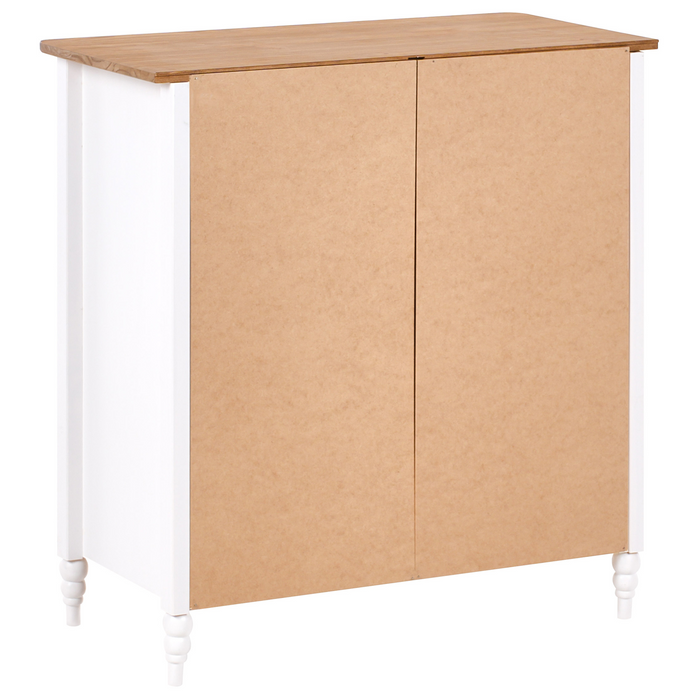 Beliani - SHILLINGTON - Ladekast - Wit|Lichthout - Dennenhout