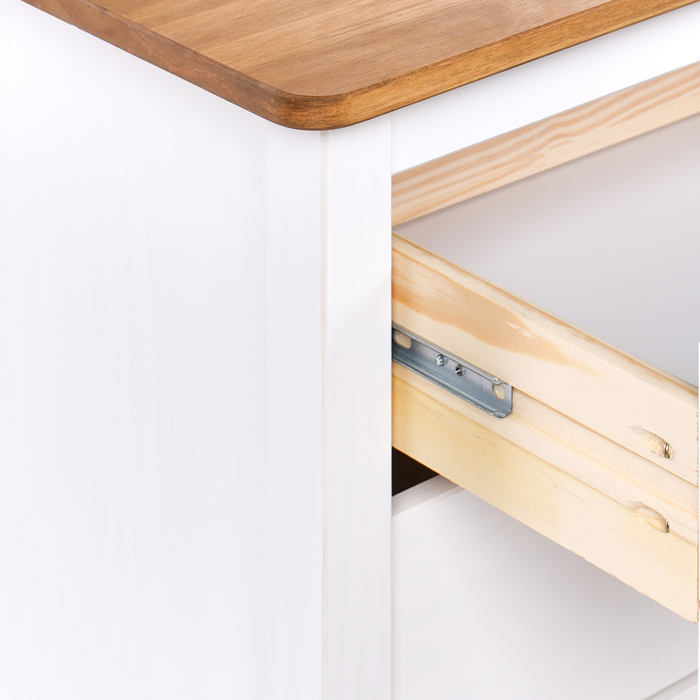 Beliani - SHILLINGTON - Ladekast - Wit|Lichthout - Dennenhout