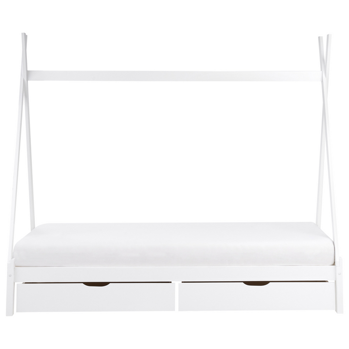 Beliani-DEVAY-Kinderbed met opbergruimte-Wit-90 x 200 cm-Grenenhout