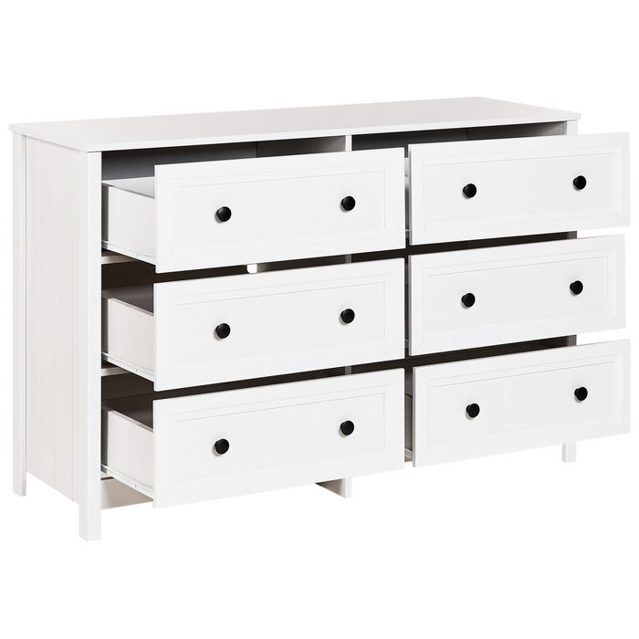 Beliani - HAZELVALE - Ladekast 6 lades - Wit - Vezelplaat