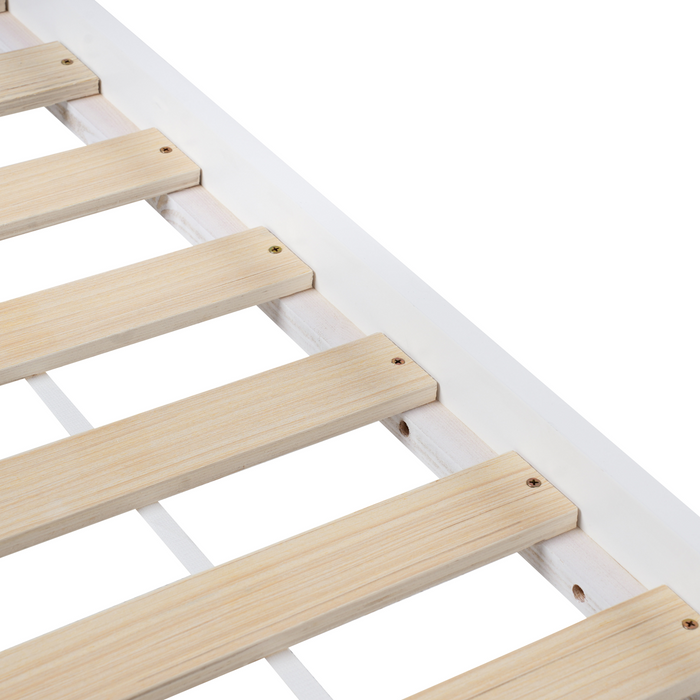 Beliani-DEVAY-Kinderbed met opbergruimte-Wit-90 x 200 cm-Grenenhout