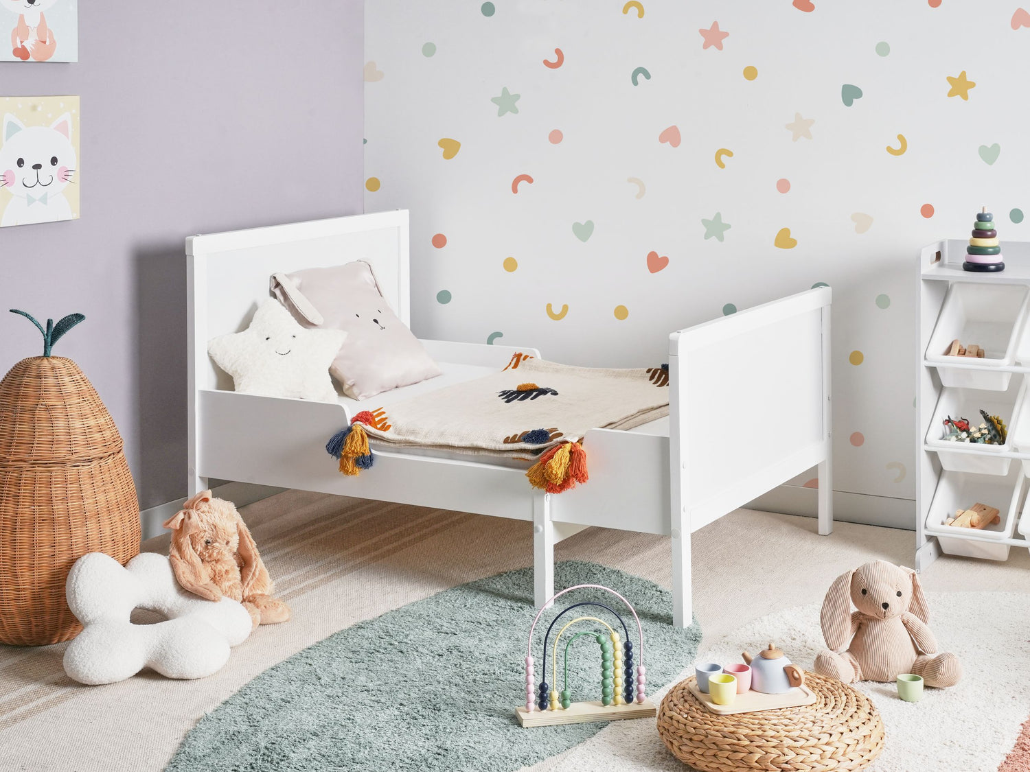 Beliani - MONTIGNY - Kinderbed - Wit - Dennenhout