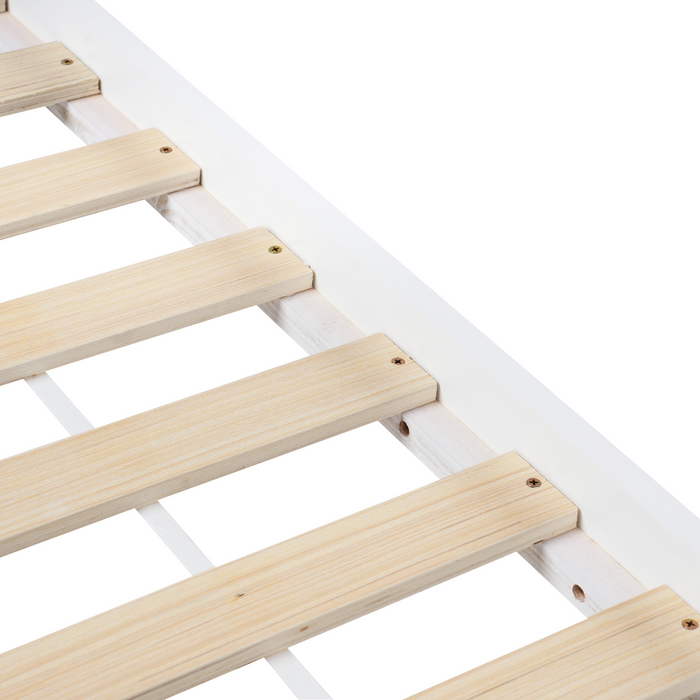 Beliani-TALMONTIERS-Onderschuifbed-Wit-90 x 200 cm-Grenenhout