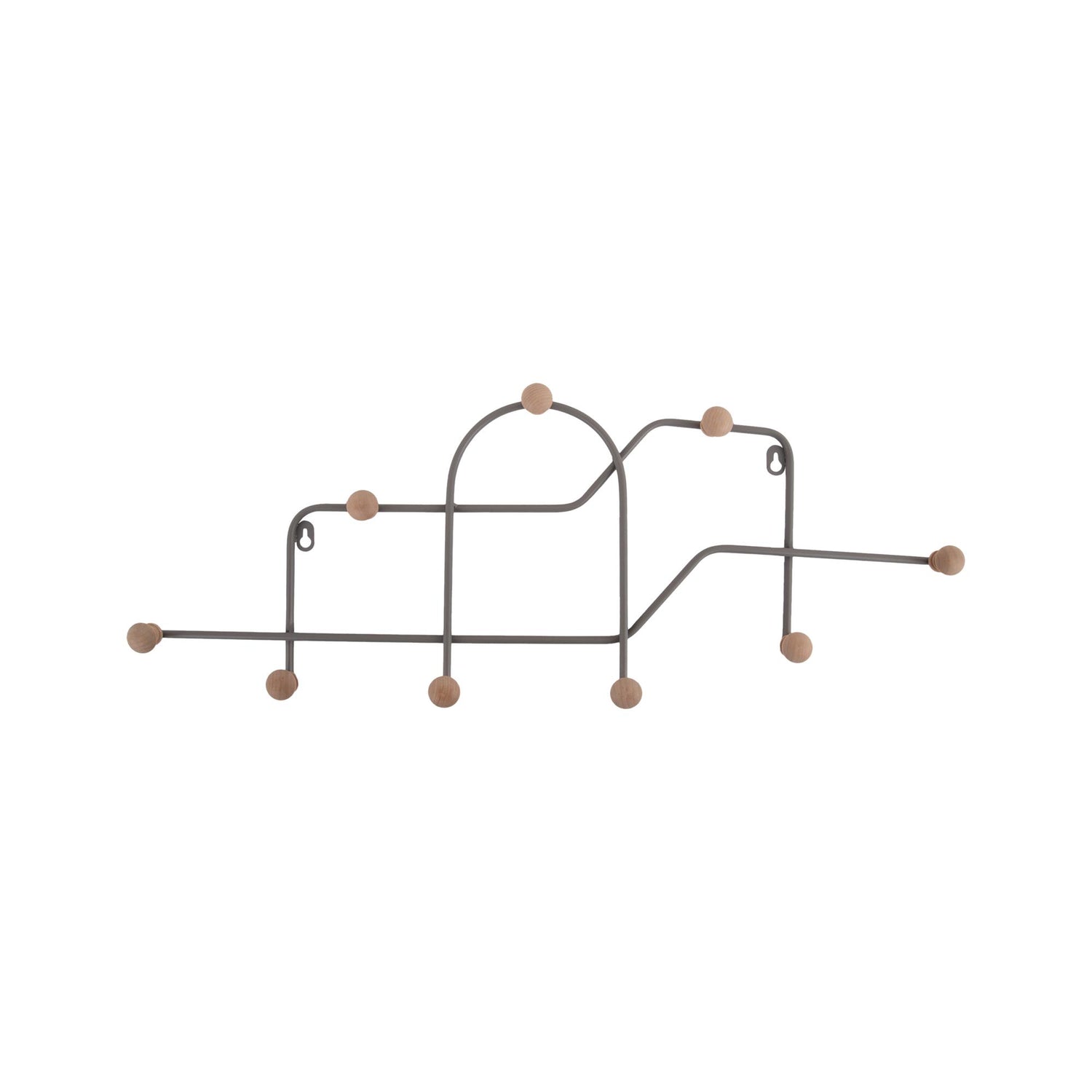 Present Time Kapstok Mace - Lichtgrijs - 71x4x27cm