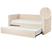 Beliani - GASSIN - Onderschuifbed - Lichtbeige - 90 x 200 cm - Bouclé