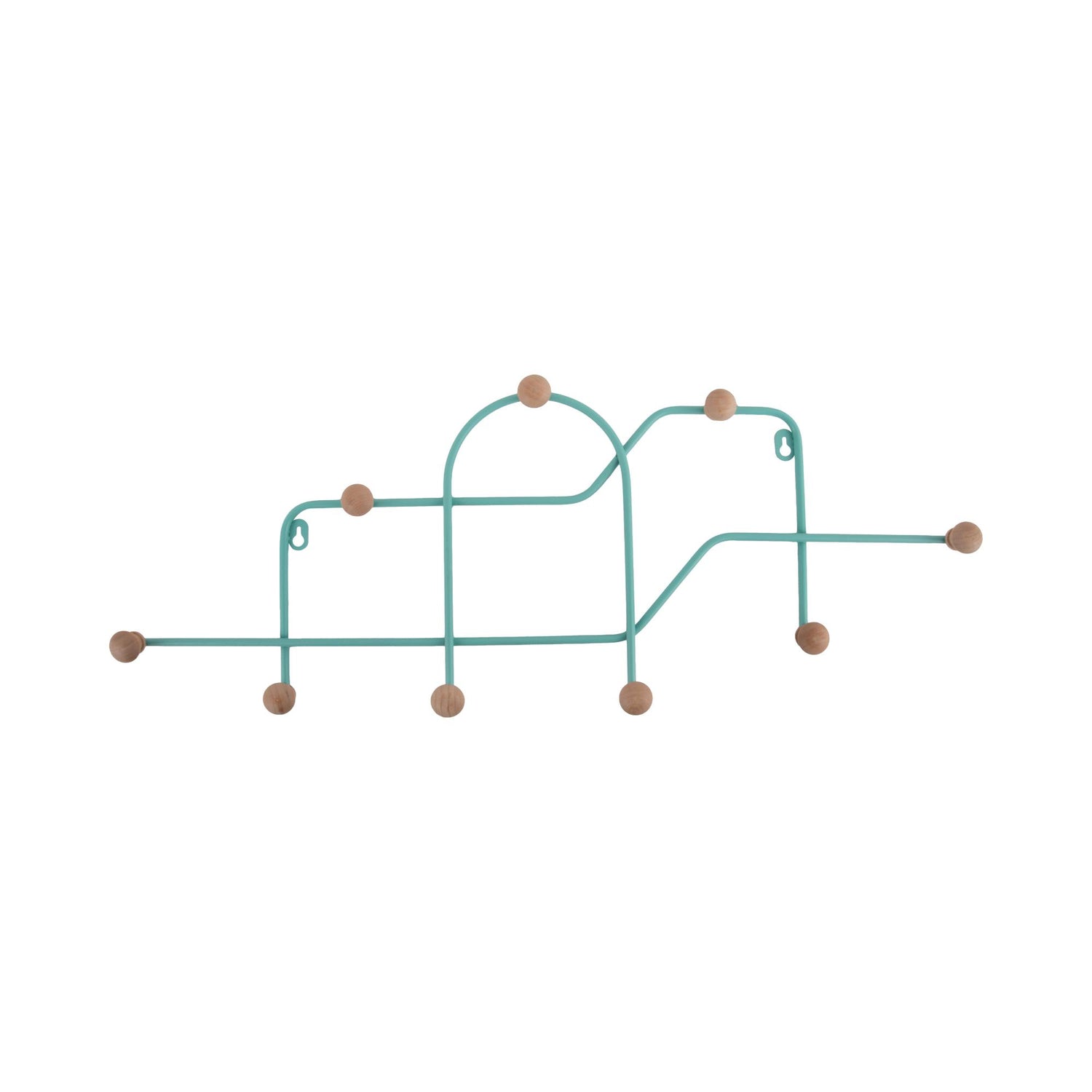 Present Time Kapstok Mace - Turqouise - 71x4x27cm