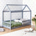 Beliani - COSSAYE - Kinderbed - Grijs - 90 x 200 cm - Grenenhout