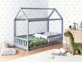 Beliani - COSSAYE - Kinderbed - Grijs - 90 x 200 cm - Grenenhout