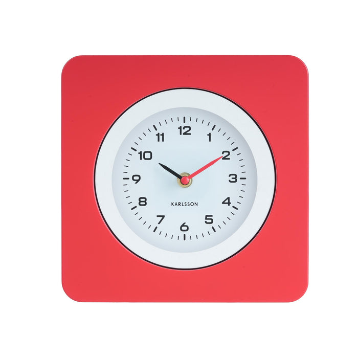 Karlsson Wandklok New Vintage - Helderrood - 4.4x22x22cm