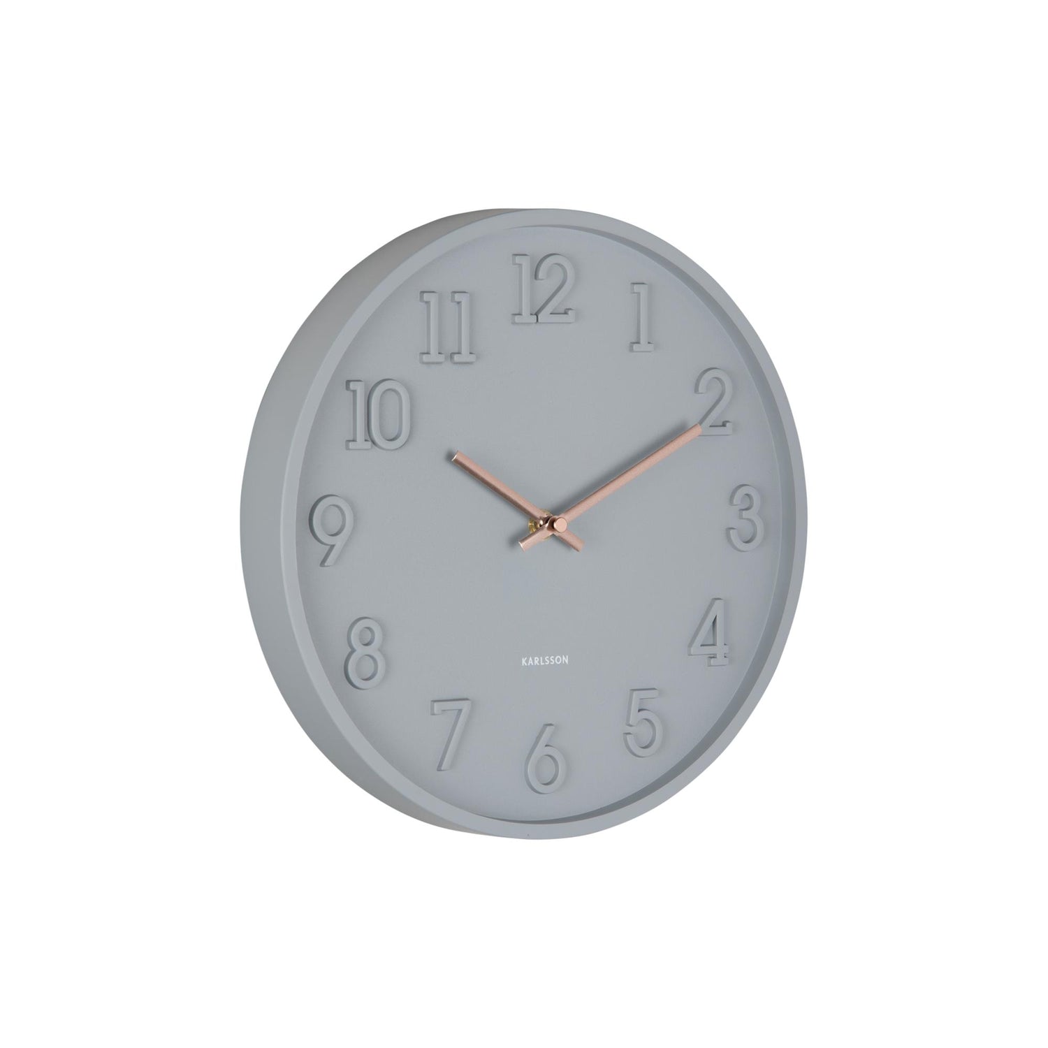 Karlsson Wandklok Calma - Donkergrijs - 3.8x30x30cm