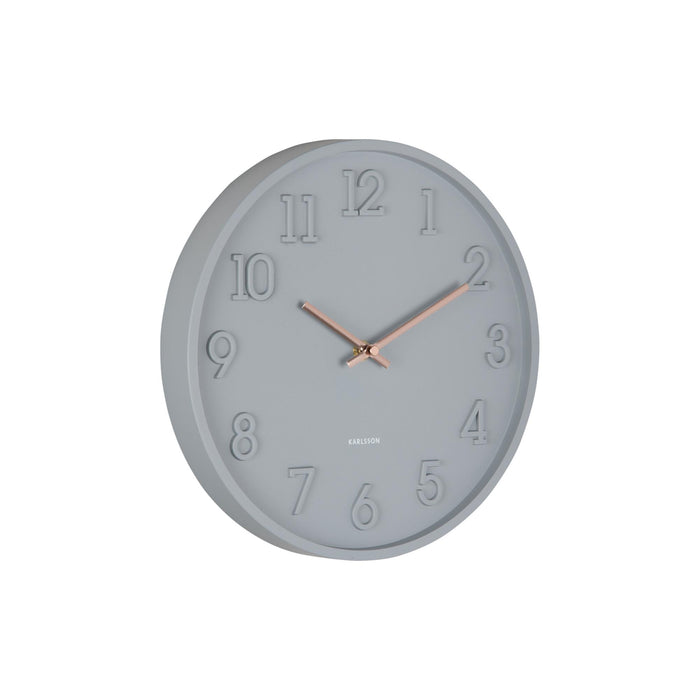Karlsson Wandklok Calma - Donkergrijs - 3.8x30x30cm