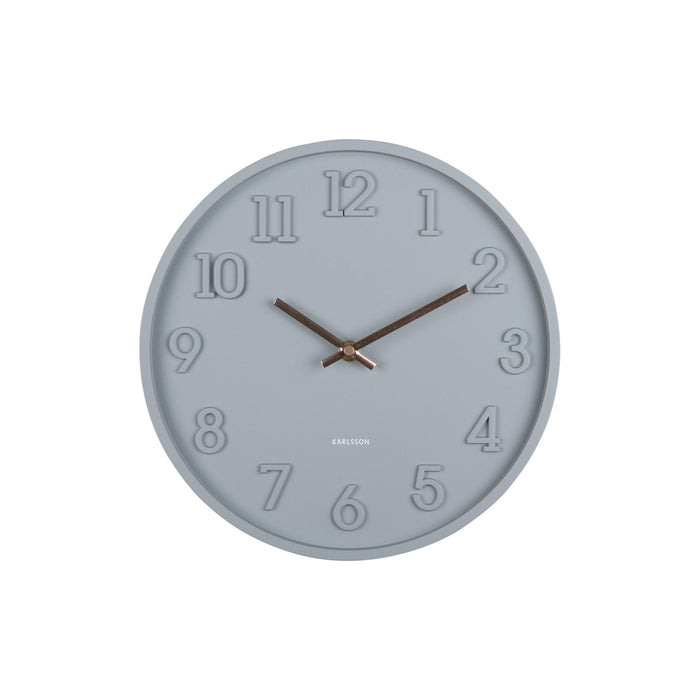 Karlsson Wandklok Calma - Donkergrijs - 3.8x30x30cm