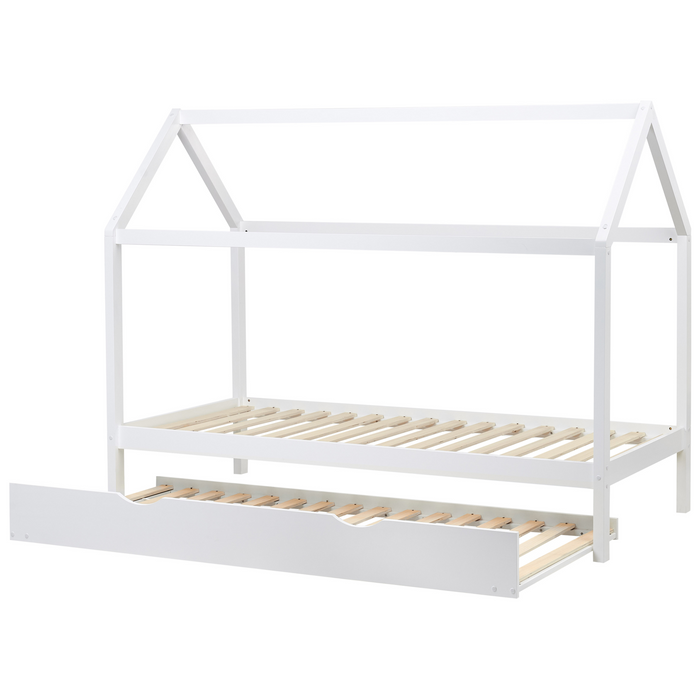 Beliani - CRILLON - Onderschuifbed - Wit - 90 x 200 - Hout