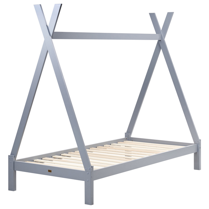 Beliani - DEVAY - Kinderbed - Grijs - 90 x 200 cm - Grenenhout