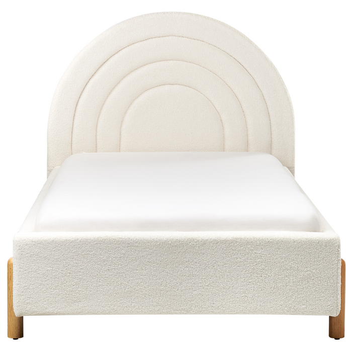 Beliani - ANET - Bed - Gebroken wit - 90 x 200 cm - Bouclé