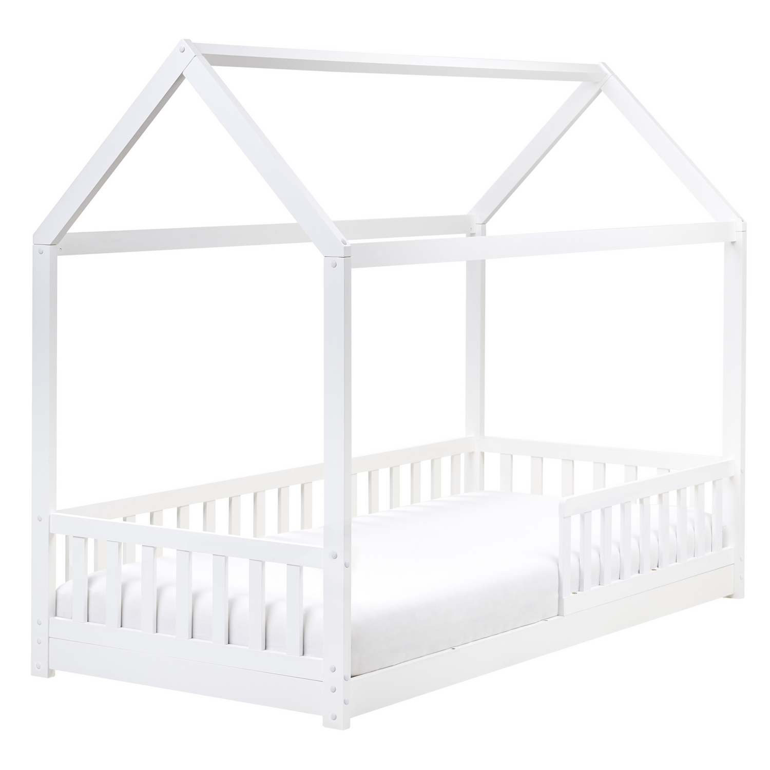 Beliani - COSSAYE - Kinderbed - Wit - 90 x 200 cm - Grenenhout