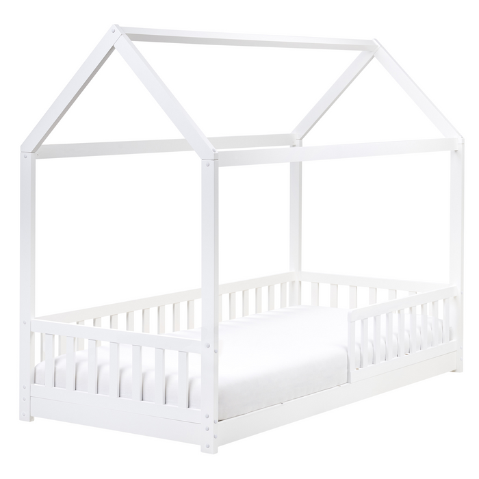 Beliani - COSSAYE - Kinderbed - Wit - 90 x 200 cm - Grenenhout