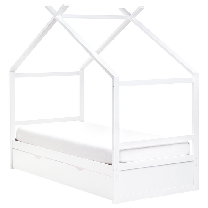 Beliani-ORGEVAL-Daybed voor kinderen-Wit-90 x 200 cm-Grenenhout