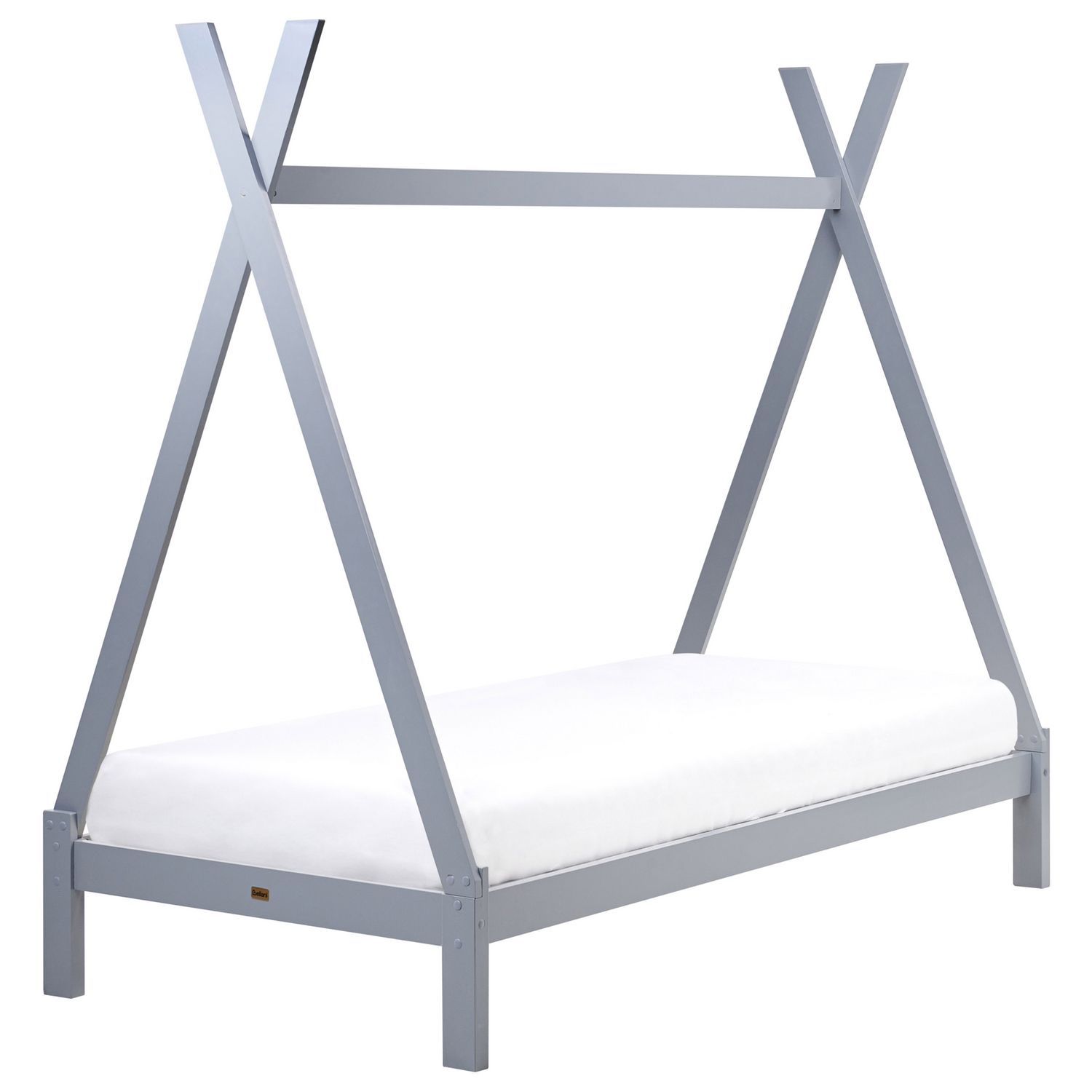 Beliani - DEVAY - Kinderbed - Grijs - 90 x 200 cm - Grenenhout