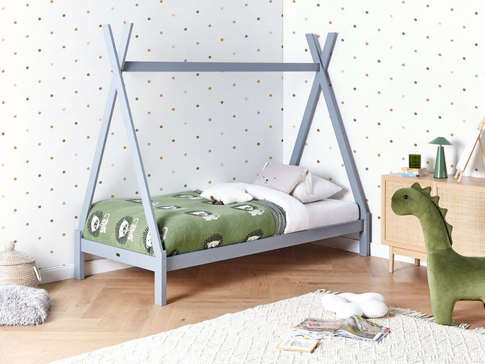 Beliani - DEVAY - Kinderbed - Grijs - 90 x 200 cm - Grenenhout
